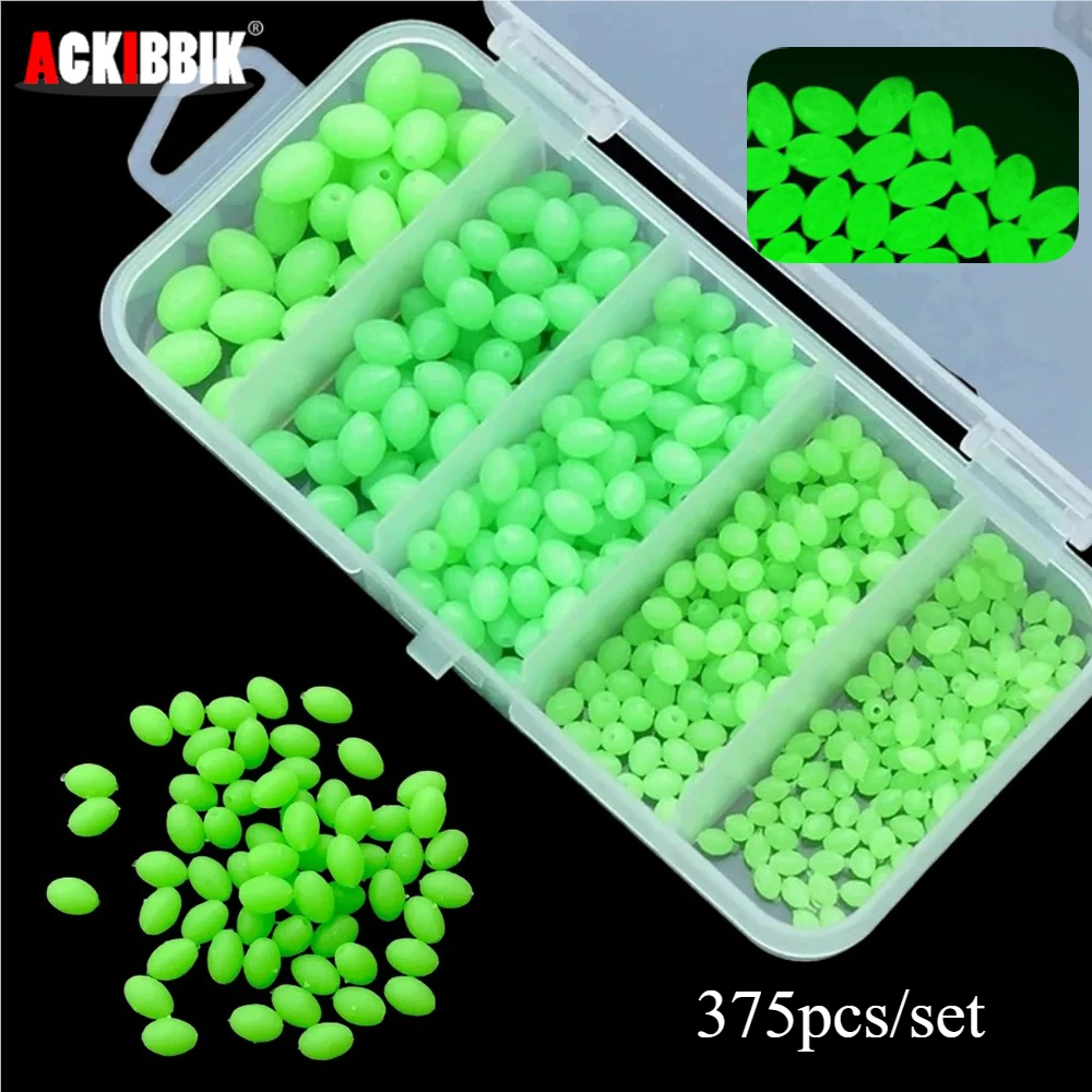 Fishing Equipment On Sale - Ackibbik 375pcs/box Luminous Fishing Beads Sea