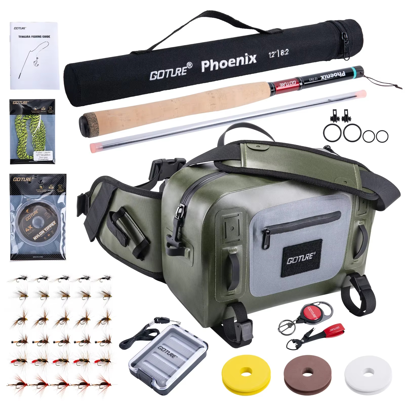 Fly Fishing Set - Goture 3.6m Tenkara Rod Set with