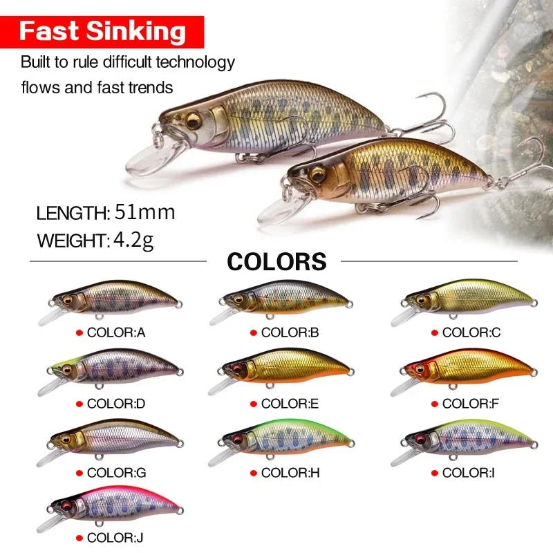 1pc Japan Design 51mm 4.2g Sin - Quality Fishing Equipment บทวิจารณ์และราคา