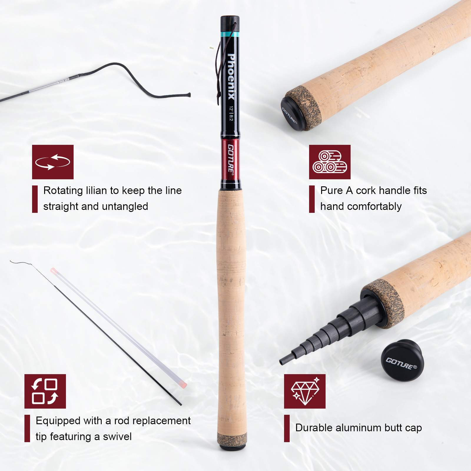 Goture Fishing Rod Combo Fly F - Fly Fishing Set บทวิจารณ์และราคา
