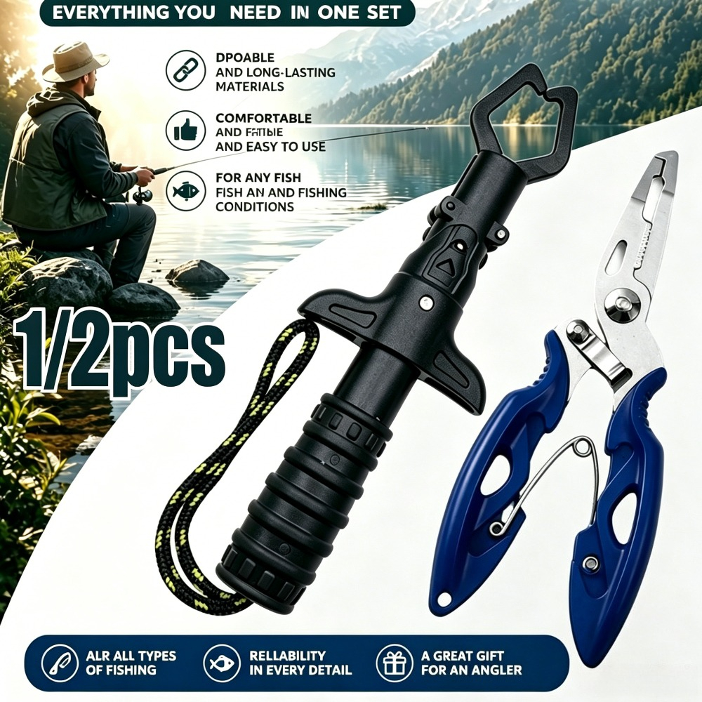 1/2pcs Fishing Gripper and Pli - Fly Fishing Set บทวิจารณ์และราคา