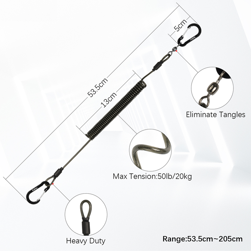 fishing tools Coiled Lanyards  - Fishing Equipment On Sale บทวิจารณ์และราคา