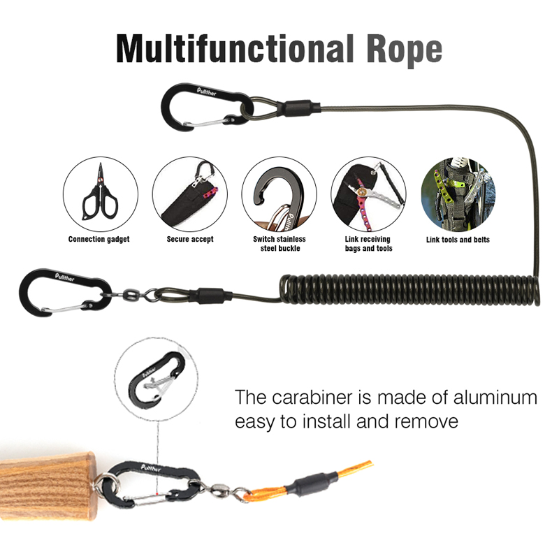 fishing tools Coiled Lanyards  - Fishing Equipment On Sale บทวิจารณ์และราคา