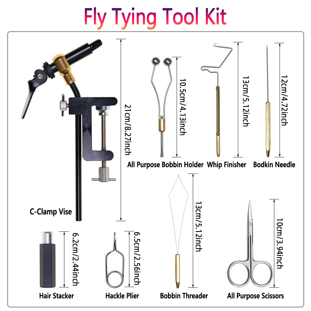 8pc/Set Hardened Steel C-Clamp - Fly Fishing Set บทวิจารณ์และราคา