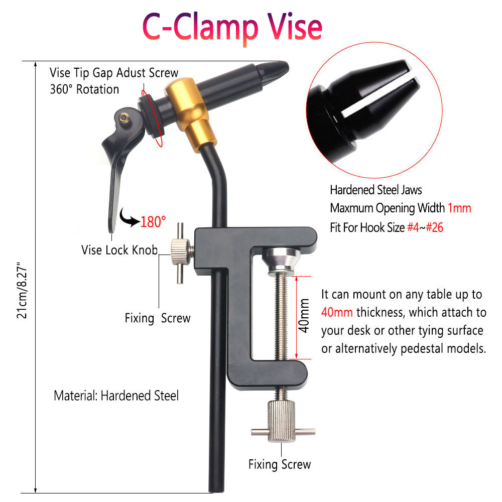 8pc/Set Hardened Steel C-Clamp - Fly Fishing Set บทวิจารณ์และราคา