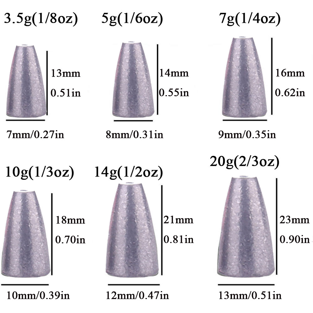 3.5g 5g 7g 10g 14g 20g Bullet  - Fishing Equipment On Sale บทวิจารณ์และราคา